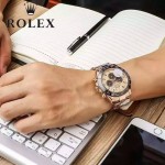 ROLEX-052 商務男士之選土豪金迪通拿系列3836瑞士全自動機械腕錶