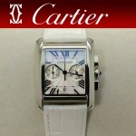 CARTIER-305-2 時尚新款TANK MC CHRONOGROPH多功能跑秒石英腕錶