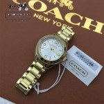 COACH-08 潮流百搭新款女士土豪金原單316精鋼錶殼石英腕錶