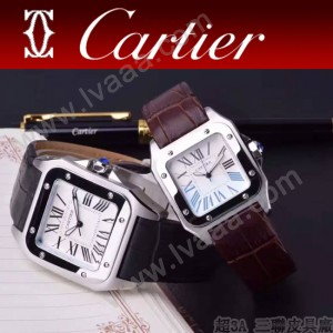 CARTIER-303 時尚新款卡地亞壹百周年紀念山度士系列情侶款式瑞士石英腕表