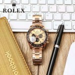 ROLEX-052 商務男士之選土豪金迪通拿系列3836瑞士全自動機械腕錶