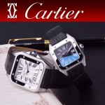 CARTIER-303-02 時尚新款卡地亞壹百周年紀念山度士系列情侶款式瑞士石英腕表