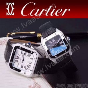 CARTIER-303-02 時尚新款卡地亞壹百周年紀念山度士系列情侶款式瑞士石英腕表