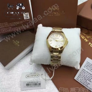 COACH-08 潮流百搭新款女士土豪金原單316精鋼錶殼石英腕錶