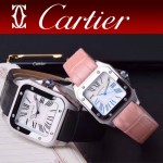 CARTIER-303-07 時尚新款卡地亞壹百周年紀念山度士系列情侶款式瑞士石英腕表