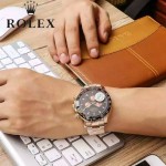 ROLEX-052 商務男士之選土豪金迪通拿系列3836瑞士全自動機械腕錶