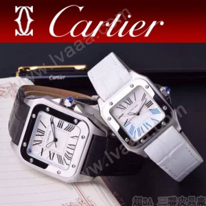 CARTIER-303-06 時尚新款卡地亞壹百周年紀念山度士系列情侶款式瑞士石英腕表