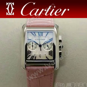 CARTIER-305-5 時尚新款TANK MC CHRONOGROPH多功能跑秒石英腕錶