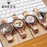 ROLEX-052 商務男士之選土豪金迪通拿系列3836瑞士全自動機械腕錶