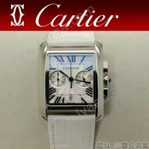 CARTIER-305-2 時尚新款TANK MC CHRONOGROPH多功能跑秒石英腕錶