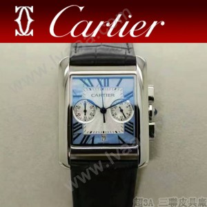 CARTIER-305 時尚新款TANK MC CHRONOGROPH多功能跑秒石英腕錶