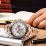 ROLEX-052 商務男士之選土豪金迪通拿系列3836瑞士全自動機械腕錶