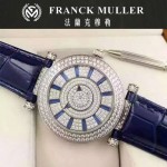 Franck Muller-26-5 名媛摯愛神秘時間系列閃亮銀滿天星鑲鑽2836全自動機機械腕錶