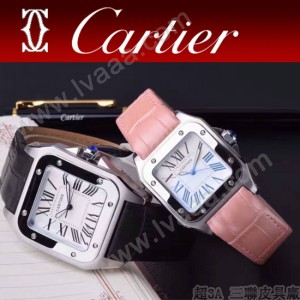 CARTIER-303-07 時尚新款卡地亞壹百周年紀念山度士系列情侶款式瑞士石英腕表