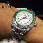 ROLEX-060-01 勞力士復古閃電雕刻加厚藍寶石玻璃搭配瑞士2813全自動機械機芯腕表