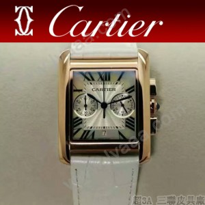 CARTIER-305-11 時尚新款TANK MC CHRONOGROPH多功能跑秒石英腕錶