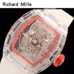 Richard Mille-80 潮流奢華男士紅色玻璃殼材質原裝全自動機械腕錶