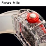 Richard Mille-80 潮流奢華男士紅色玻璃殼材質原裝全自動機械腕錶