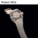 Richard Mille-80-3 潮流奢華男士黑色玻璃殼材質原裝全自動機械腕錶