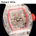 Richard Mille-80 潮流奢華男士紅色玻璃殼材質原裝全自動機械腕錶