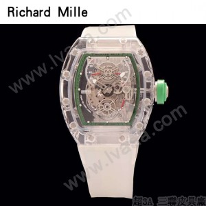Richard Mille-80-2 潮流奢華男士綠色玻璃殼材質原裝全自動機械腕錶
