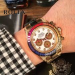 ROLEX-056 勞力士迪通拿藍寶石鏡面奢華彩鉆圈口限量75周年紀念版男士腕表