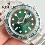 ROLEX-053 勞力士藍寶石鏡面超級夜光超級防水綠鉆圈V7版SUB綠鬼特別版腕表