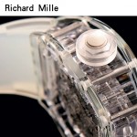 Richard Mille-80-3 潮流奢華男士黑色玻璃殼材質原裝全自動機械腕錶