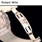 Richard Mille-80-3 潮流奢華男士黑色玻璃殼材質原裝全自動機械腕錶