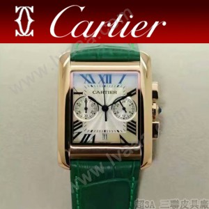 CARTIER-305-9 時尚新款TANK MC CHRONOGROPH多功能跑秒石英腕錶