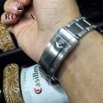 ROLEX-060-01 勞力士復古閃電雕刻加厚藍寶石玻璃搭配瑞士2813全自動機械機芯腕表