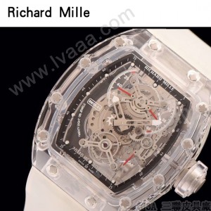 Richard Mille-80-3 潮流奢華男士黑色玻璃殼材質原裝全自動機械腕錶