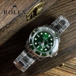 ROLEX-061 勞力士Tattoo水鬼系列純手工紋身雕刻2813全自動機械腕表