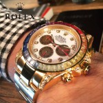 ROLEX-056 勞力士迪通拿藍寶石鏡面奢華彩鉆圈口限量75周年紀念版男士腕表