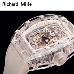 Richard Mille-80-4 潮流奢華男士白色玻璃殼材質原裝全自動機械腕錶