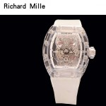 Richard Mille-80-4 潮流奢華男士白色玻璃殼材質原裝全自動機械腕錶