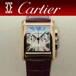 CARTIER-305-10 時尚新款TANK MC CHRONOGROPH多功能跑秒石英腕錶