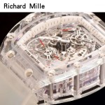 Richard Mille-80-4 潮流奢華男士白色玻璃殼材質原裝全自動機械腕錶