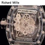 Richard Mille-80-3 潮流奢華男士黑色玻璃殼材質原裝全自動機械腕錶