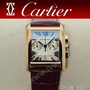 CARTIER-305-10 時尚新款TANK MC CHRONOGROPH多功能跑秒石英腕錶