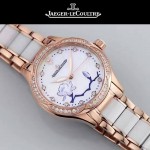 JAEGER-049-01 時尚款進口自動機械機芯藍寶石玻璃鏡面女士陶瓷腕表