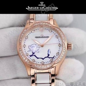 JAEGER-049-01 時尚款進口自動機械機芯藍寶石玻璃鏡面女士陶瓷腕表