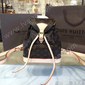 LV M51137-01 人氣熱銷經典款原版皮老花雙肩背包
