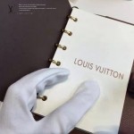 LV M20005 老花經典熱賣款原版皮小號活頁記事本