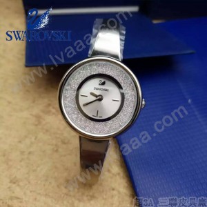 Swarovski-01-3 高貴典雅閃亮銀表圈鑲有1700顆施華洛世奇水晶手鐲款腕錶