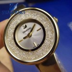 Swarovski-01 高貴典雅土豪金表圈鑲有1700顆施華洛世奇水晶手鐲款腕錶