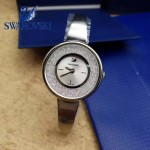 Swarovski-01-3 高貴典雅閃亮銀表圈鑲有1700顆施華洛世奇水晶手鐲款腕錶