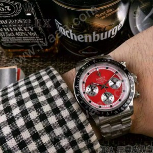 ROLEX-063-5 明星余文樂同款保羅諾曼迪通拿紀念版日本多功能石英腕錶