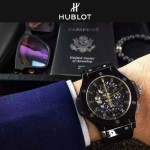 HUBLOT-040-5 潮流休閒男士土豪金硅膠錶帶款進口石英腕錶