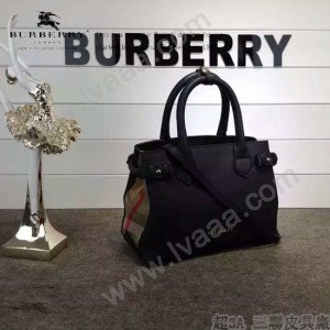 Burberry-0230-01 潮流時尚新款原單手掌紋進口牛皮配布小號手提斜背包